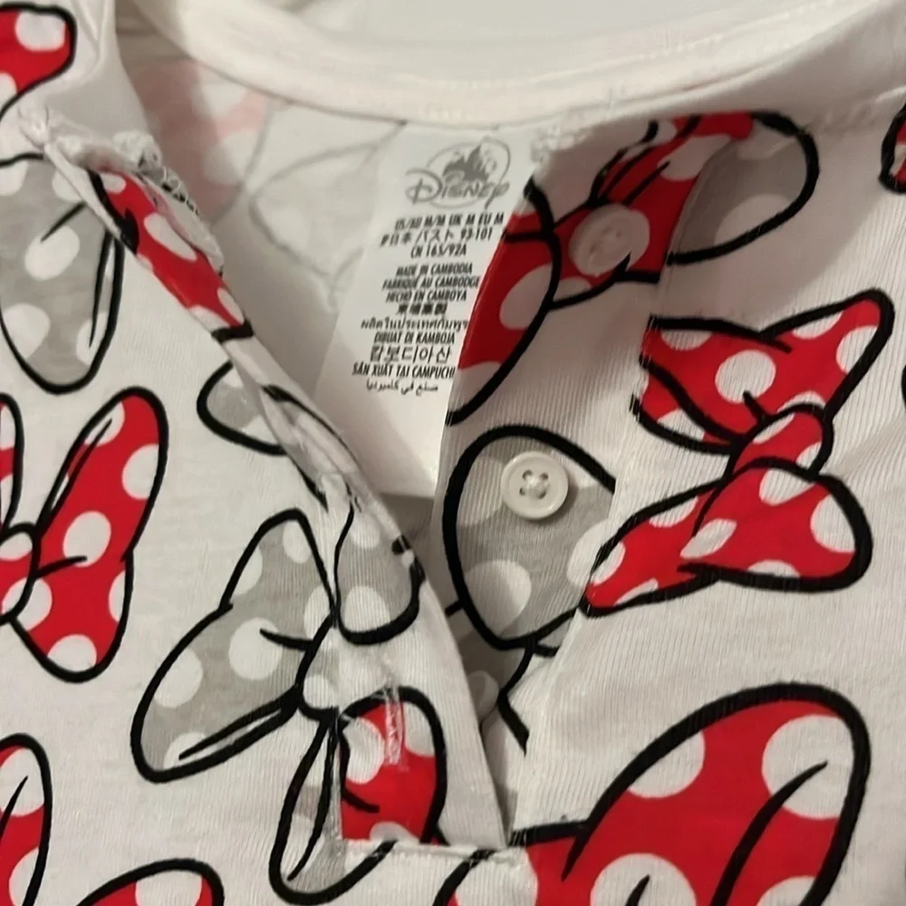 Disney Minnie Mouse Bow Cropped Shirt